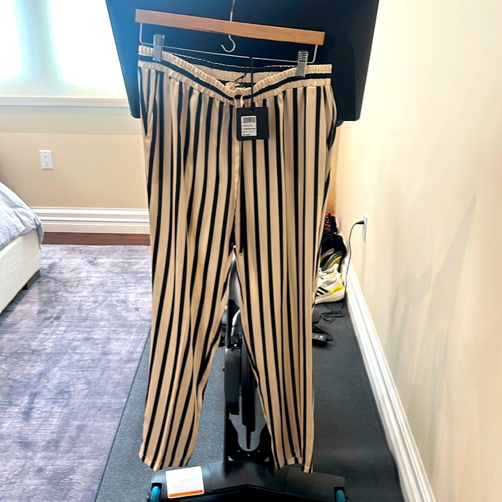 NWT! Lui Jo Milan Drawstring Striped Jogger size 46